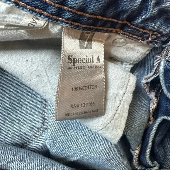 Special A Light Wash Distressed Straight Leg Jeans Size 7 - Picture 7 of 11